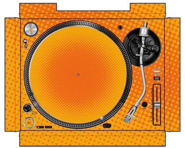 Pioneer DJ PLX 1000 Skin Gradienter Orange